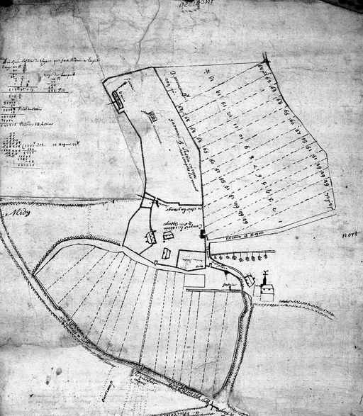 Plan des bâtiments & terre du 18e siècle
